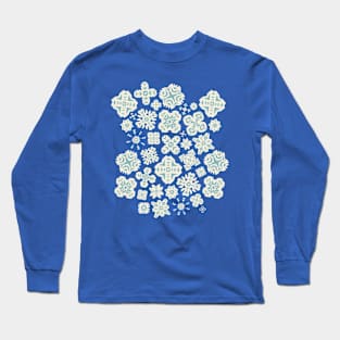 CUT PAPER SNOWFLAKES Christmas Xmas Winter Holidays - UnBlink Studio by Jackie Tahara Long Sleeve T-Shirt